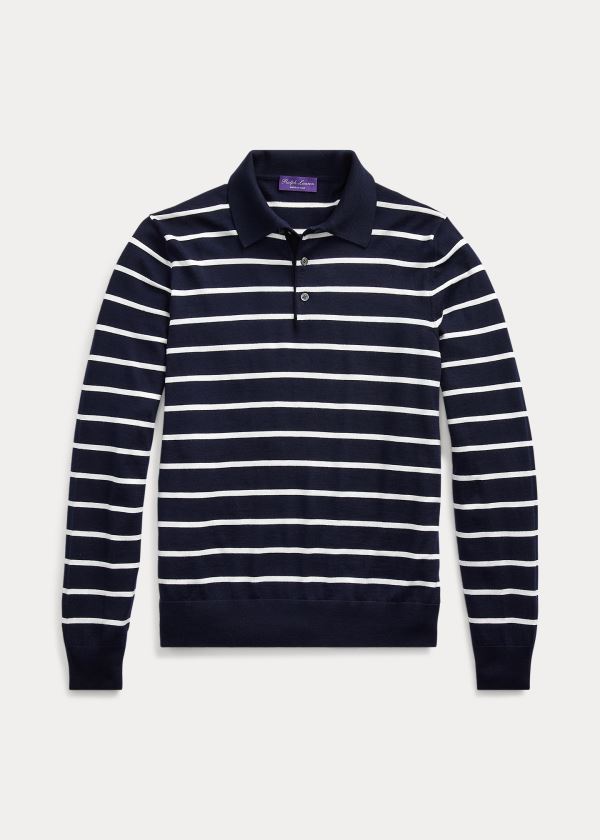 Suéter Ralph Lauren Striped Wool Polo Homem 08921-NDZB